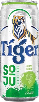 NEW+Tiger+Asian+Lager+with+Soju+Cans+320mL