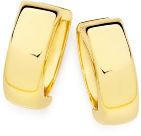 9ct-Gold-10mm-Huggie-Earrings on sale