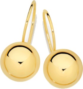 9ct-Gold-8mm-Euroball-Earrings on sale