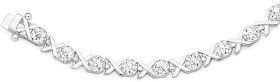 Sterling+Silver+Hugs+%26amp%3B+Kisses+Cubic+Zirconia+Bracelet