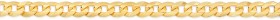 9ct+Gold+19cm+Solid+Diamond-Cut+Cuban+Bracelet