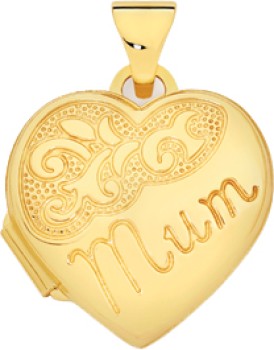 9ct+Gold+15mm+%26%23039%3BMum%26%23039%3B+Heart+Locket