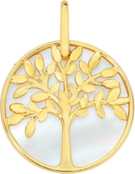 9ct+Gold+Mother+of+Pearl+Tree+of+Life+Pendant