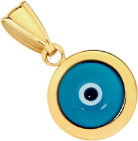 9ct-Gold-Round-Evil-Eye-Pendant on sale