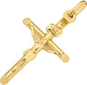 9ct-Gold-26mm-Crucifix-Pendant on sale