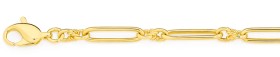 9ct-Gold-19cm-Solid-Paperclip-Bracelet on sale