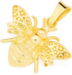 9ct-Gold-Bumble-Bee-Pendant on sale