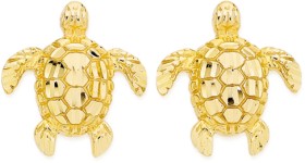 9ct+Gold+Turtle+Stud+Earrings