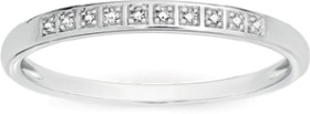 9ct-White-Gold-Diamond-Fine-Bar-Band on sale