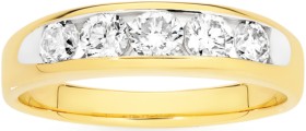 9ct+Gold+Diamond+Band