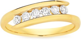 Alora+10ct+Gold+1%2F3+Carat+TW+Lab+Grown+Diamond+Offset+Ring