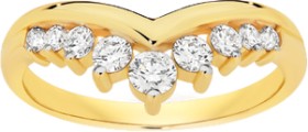 Alora+10ct+Gold+1%2F2+Carat+TW+Lab+Grown+Diamond+V+Shape+Ring