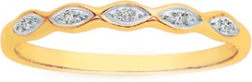 9ct+Gold+Diamond+Ring