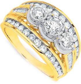 9ct-Gold-Diamond-Trilogy-Wide-Band on sale