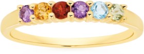 9ct-Gold-Multi-Gemstone-Claw-Set-Dress-Ring on sale