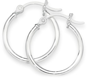 Sterling+Silver+2x15mm+Hoops