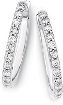 Sterling+Silver+20mm+Cubic+Zirconia+2mm+Wide+Huggies