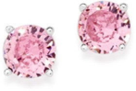 Sterling+Silver+4mm+Claw+Set+Pink+Cubic+Zirconia+Studs