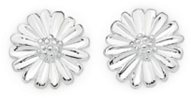 Sterling+Silver+Sunflower+Stud+Earrings