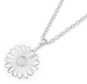 Sterling+Silver+10mm+Sunflower+Pendant