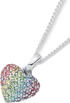 Sterling+Silver+Crystal+Pave+Heart+Pendant