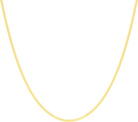 9ct-Gold-35cm-Solid-Curb-Chain on sale