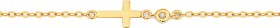 9ct-Gold-Diamond-Set-Cross-Trace-Bracelet on sale