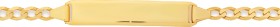 9ct-Gold-17cm-Solid-Curb-Identity-Bracelet on sale