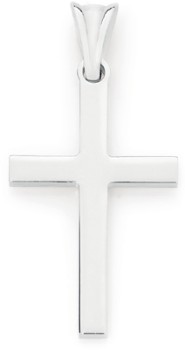 Sterling-Silver-25mm-Square-Edge-Cross-Mens-Pendant on sale