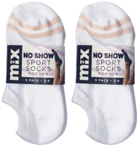 Mix+Women%26%23039%3Bs+No+Show+Sport+Socks+5+Pack