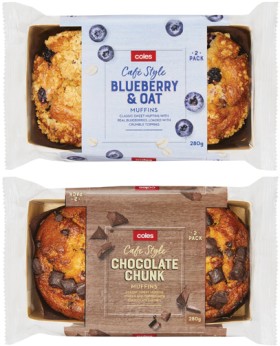 Coles+Caf%26eacute%3B+Style+Muffins+2+Pack+280g