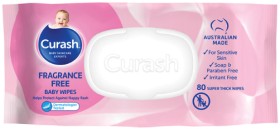 Curash+Baby+Sensitive+Fragrance+Free+Wipes+80+Pack