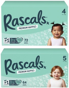 Rascals+Premium+Jumbo+Nappies+54+Pack-108+Pack