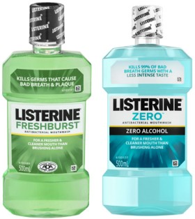 Listerine+Freshburst+or+Freshburst+Zero+Mouthwash+500mL