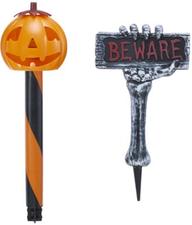 Beware+Sign+or+LED+Solar+Garden+Stakes