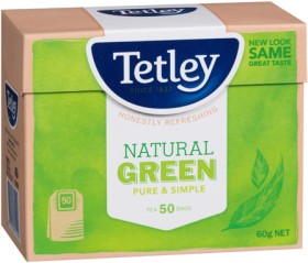 Tetley-Pure-Simple-Natural-or-Decaf-Green-Tea-Bags-50-Pack on sale