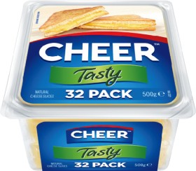 Cheer-Cheese-Slices-32-Pack-Selected-Varieties on sale