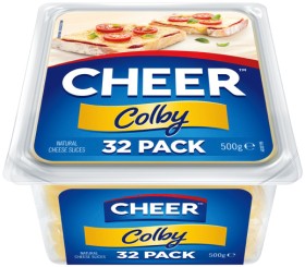 Cheer-Cheese-Slices-32-Pack-Selected-Varieties on sale