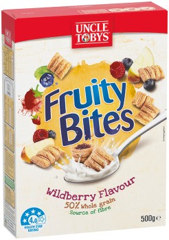 Uncle-Tobys-Fruity-Bites-Wildberry-Flavour-500g on sale