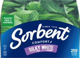 Sorbent-Silky-White-Facial-Tissues-250-Pack on sale