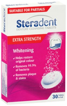 Steradent-Extra-Strength-Denture-Cleansing-Tablets-30-Pack on sale