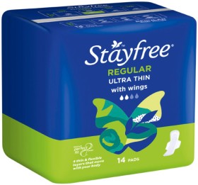 Stayfree-Ultra-Thin-Pads-1016-Pack-Selected-Varieties on sale