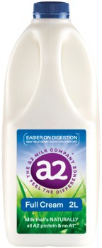 A2-Full-Cream-or-Light-Milk-2-Litre on sale