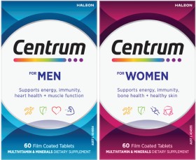 Centrum+for+Men+or+Women+60+Tablets