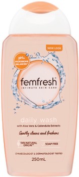 Femfresh+Daily+Wash+with+Aloe+Vera+%26amp%3B+Calendula+Extracts+250mL