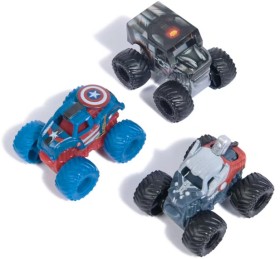 3+Pack+Mini+Monster+Jam+Marvel+1%3A87+Scale+Bundle+-+Assorted