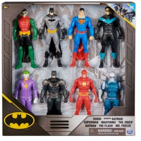 8+Pack+15cm+DC+Batman+Action+Figures