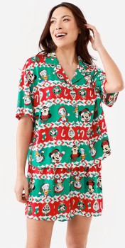 Mickey+Mouse+License+Christmas+Woven+Family+Pyjama+Set