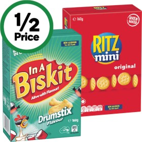 In+A+Biskit+Oven+Baked+Crackers+160g+or+Ritz+Mini+Oven+Baked+Crackers+155-160g