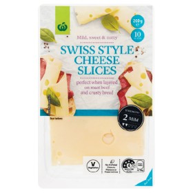 Woolworths+Cheese+Swiss+Slice+200g